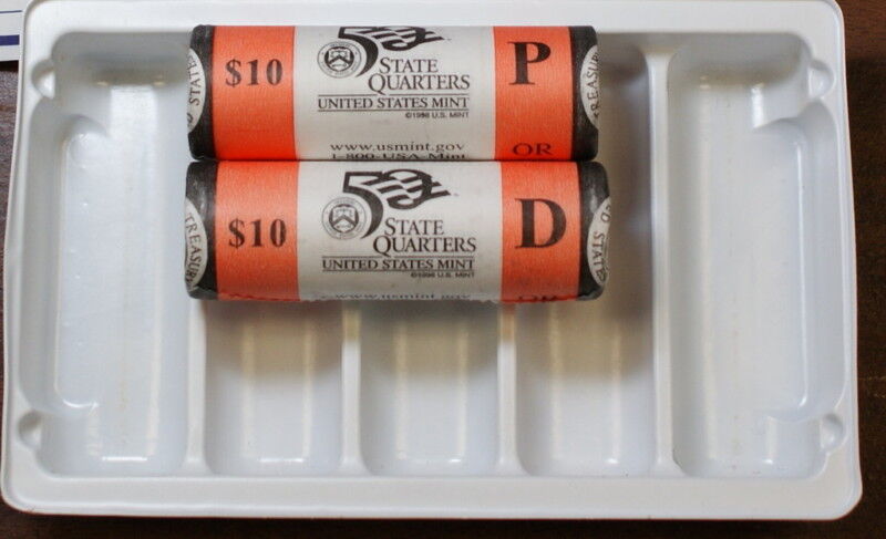 2007 Washington R54 State Quarter P & D 2 Rolls Set in Box, (STOCK PHOTO USED)