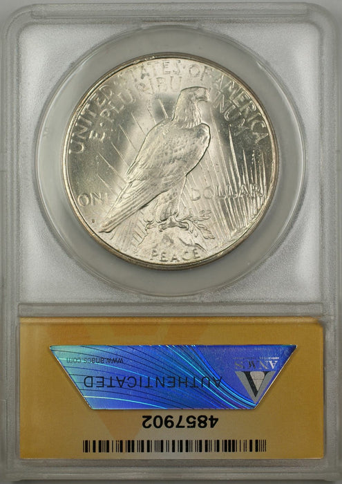1922-S Peace Silver Dollar Coin $1 ANACS MS 62