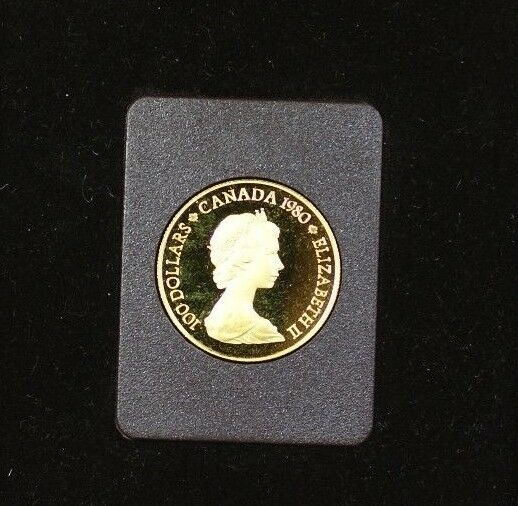 1980 Canada $100 1/2 Oz Gold Proof Coin with Presentation Case & COA NO BOX