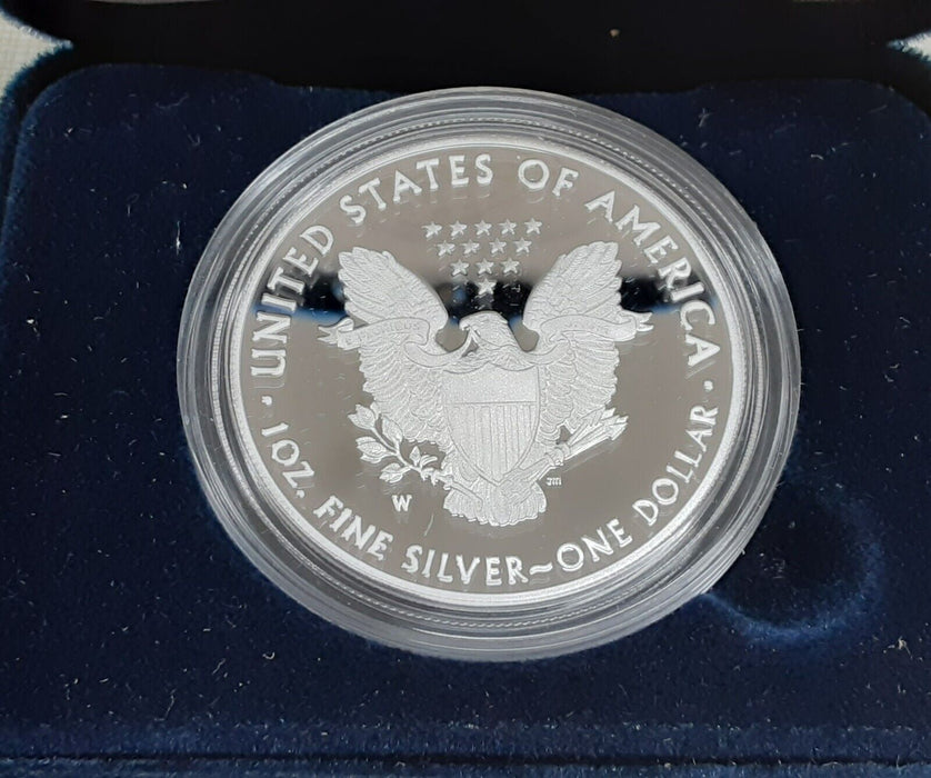 2020-W Proof American Silver Eagle 1 Oz Troy .999 Fine in OGP W/COA