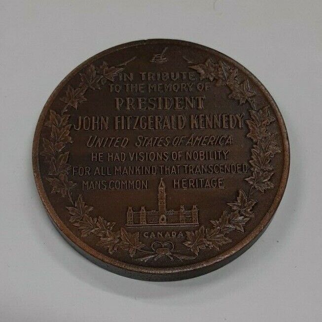 John Fitzgerald Kennedy Canada Tribute (40mm) Bronze Medal