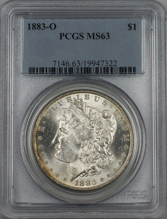 1883-O Morgan Silver Dollar $1 PCGS MS 63 (BR-15F)