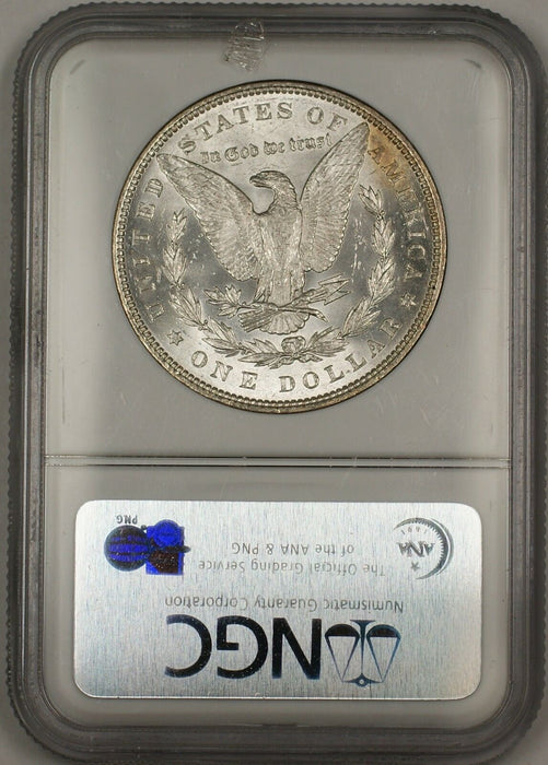 1887 Morgan Silver Dollar $1 Coin NGC MS-63 Nicely Toned Obverse (13a)