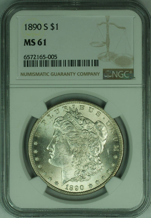 1890-S Morgan Silver Dollar $1 NGC MS-61 Better Coin   (46)