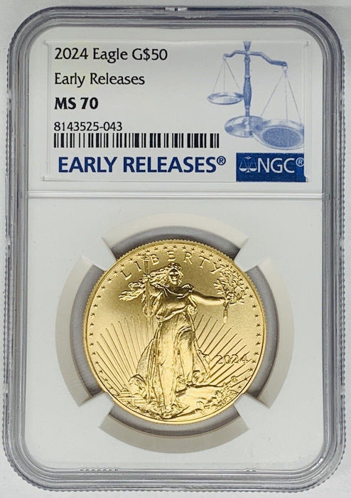 2024 $50 American Gold Eagle Coin NGC MS 70-Early Release