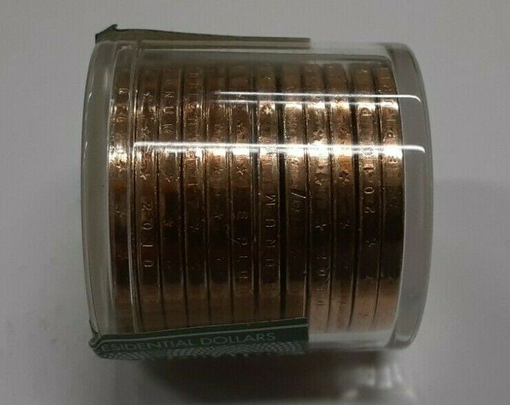 Lot of 12 Franklin Pierce Presidential Dollar Coins BU Small Roll Danbury Mint