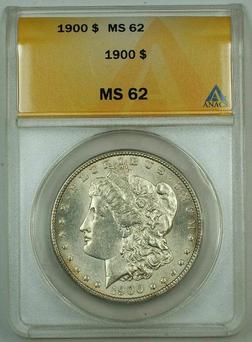 1900 Morgan Silver Dollar Coin, ANACS MS-62, (Better Coin)