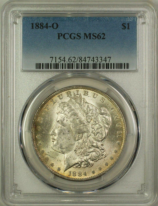 1884-O Morgan Silver Dollar $1 Coin PCGS MS-62 Toned (16c)