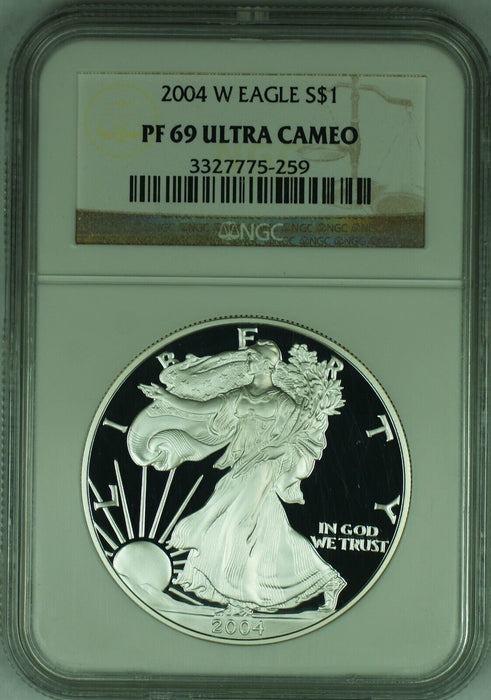2004-W American Proof Silver Eagle $1 NGC PF 69 Ultra Cameo (49)