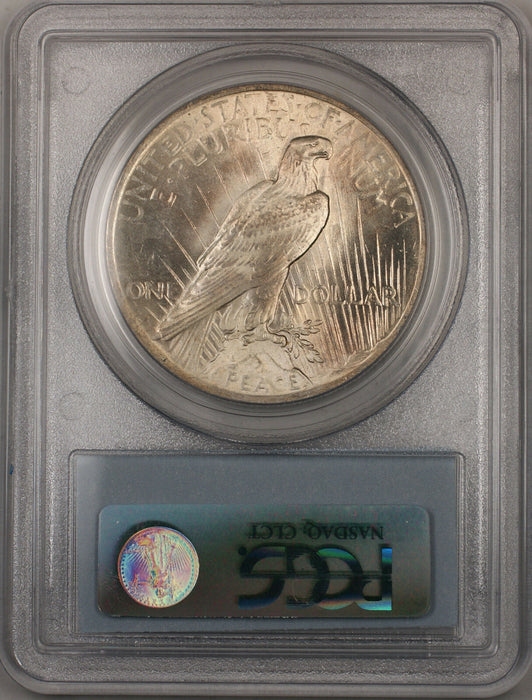 1923 Silver Peace Dollar $1 Coin PCGS MS-64 Better Coin Dye Chip Obverse(BR12 A)