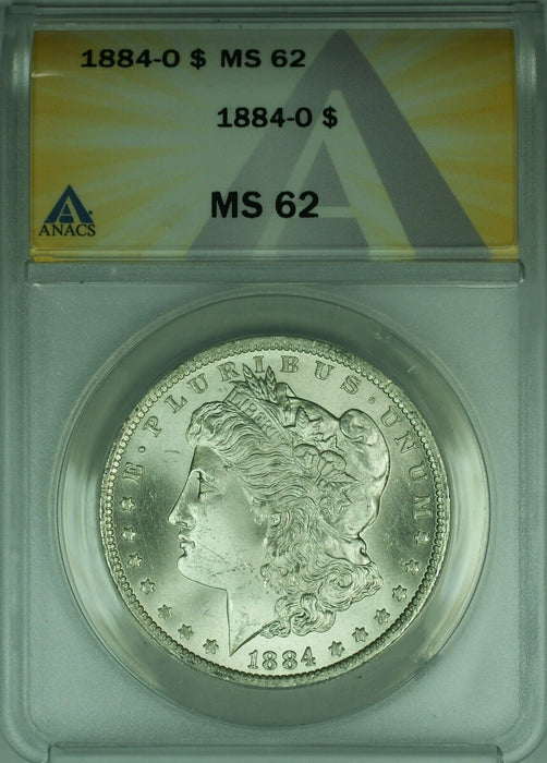 1884-O Morgan Silver Dollar S$1 ANACS MS-62  (26B)