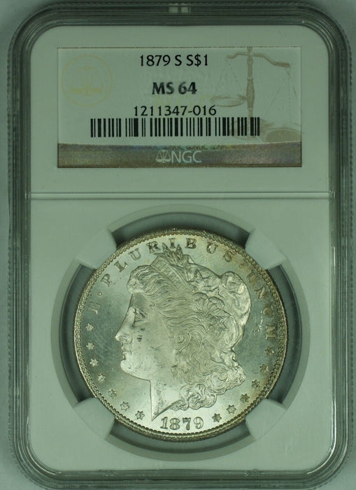 1879-S Morgan Silver Dollar $1 Coin NGC MS 64 (49)