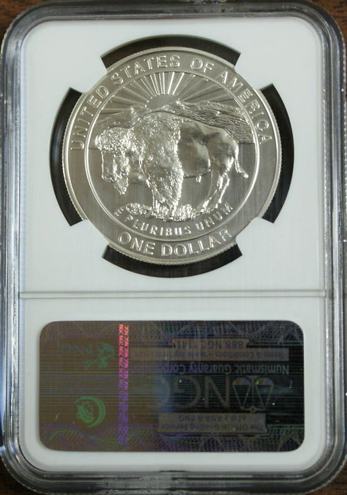 1999 P $1 Yellowstone National Park Dollar, NGC MS-70