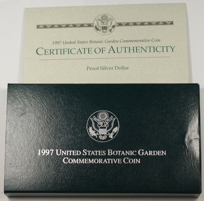1997 Botanic Garden Commemorative Proof Silver Dollar $1 Coin as Issued