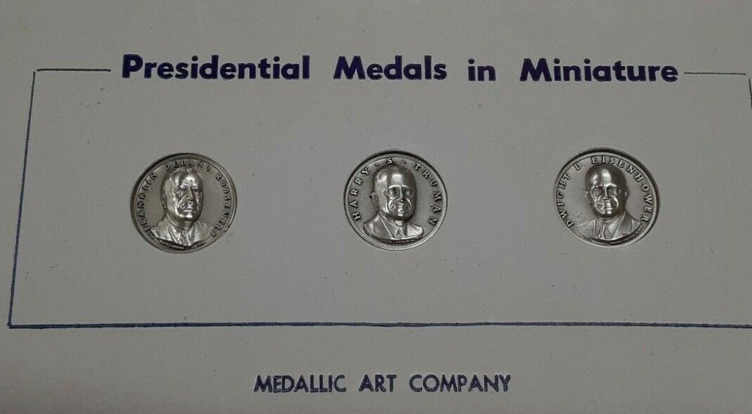 MACO Presidential Commem .925 Silver Medals Set - FDR, Truman & Eisenhower