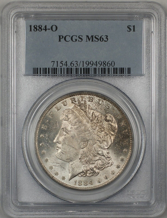 1884-O Morgan Silver Dollar $1 Coin PCGS MS-63 Lightly Toned RL (H)