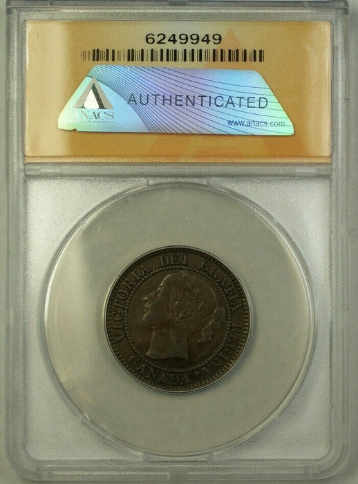 1858 Canada 1 Cent Penny Coin ANACS EF-40 Details