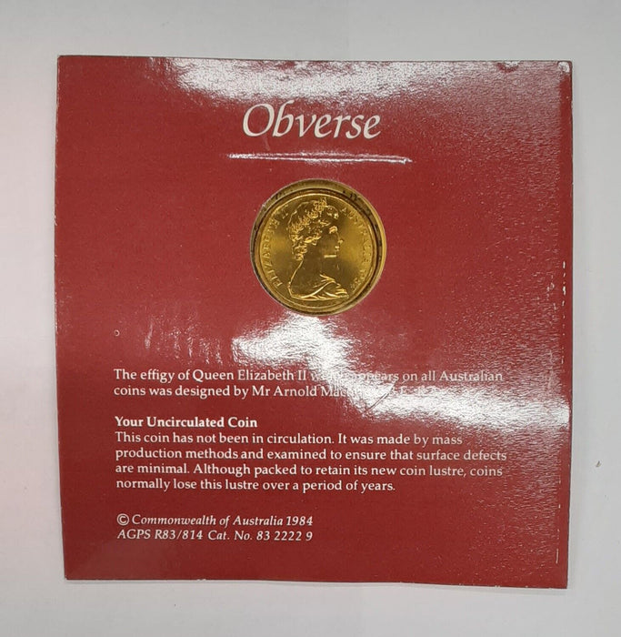 1984 Australia Uncirculated $1 Dollar Coin Kangaroos in OGP