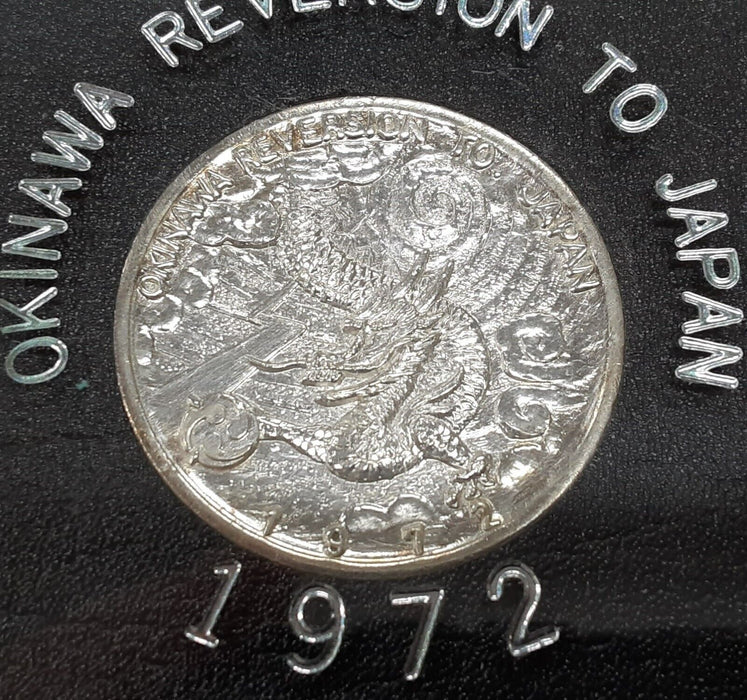 Japan 1972 Okinawa Reversion Medal in Plastic Holder - BU