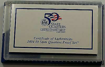 2004 United States State Quarters Proof Set GEM Coins In Box with COA