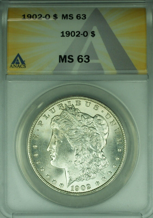 1902-O Morgan Silver Dollar $1 Coin ANACS MS-63  (45)