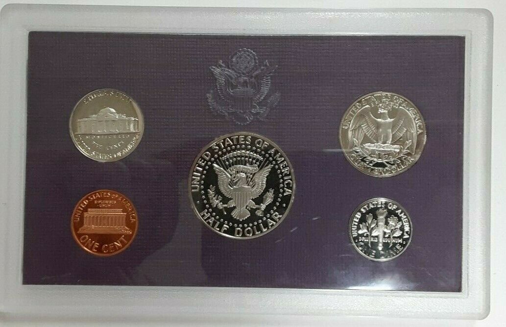 1988-S US Mint Clad Proof Set 5 Gem Coins w/Original Mint Holder-NO Box or COA