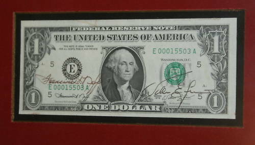 First Printing of Series 1974 $1 Note Autographed L@@K!