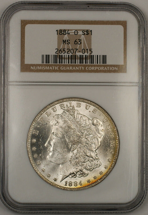 1884-O Morgan Silver Dollar $1 Coin NGC MS-63 *Beautifully Toned Reverse* (Tb)