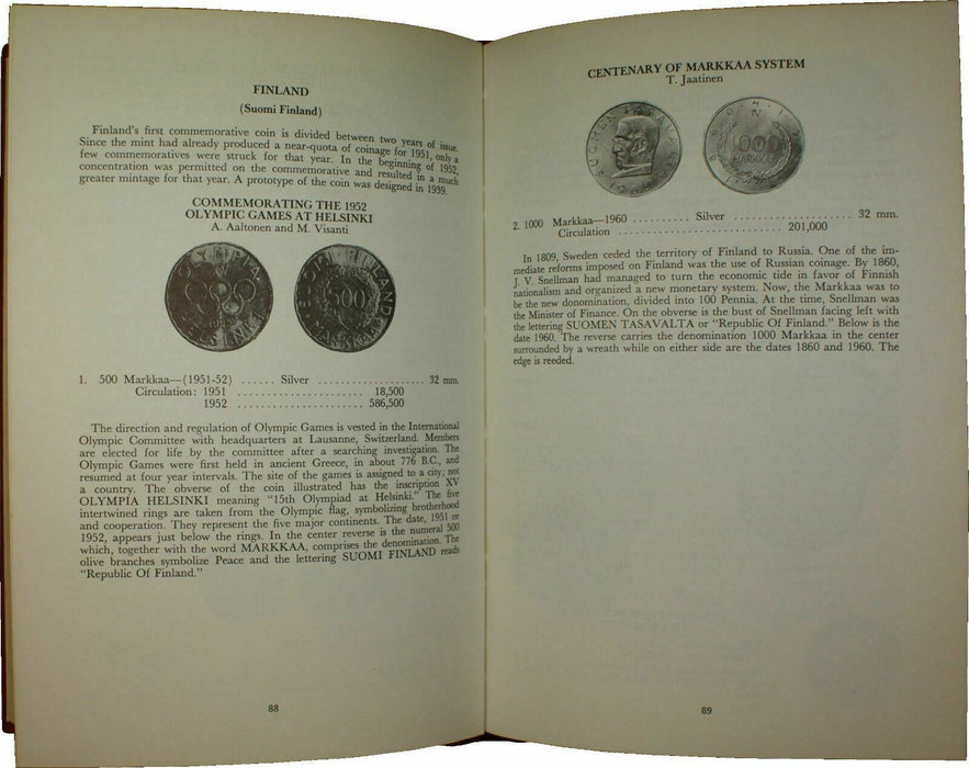 1962 Pageant of World Commemorative Coins Book by Thomas W. Becker (EW)