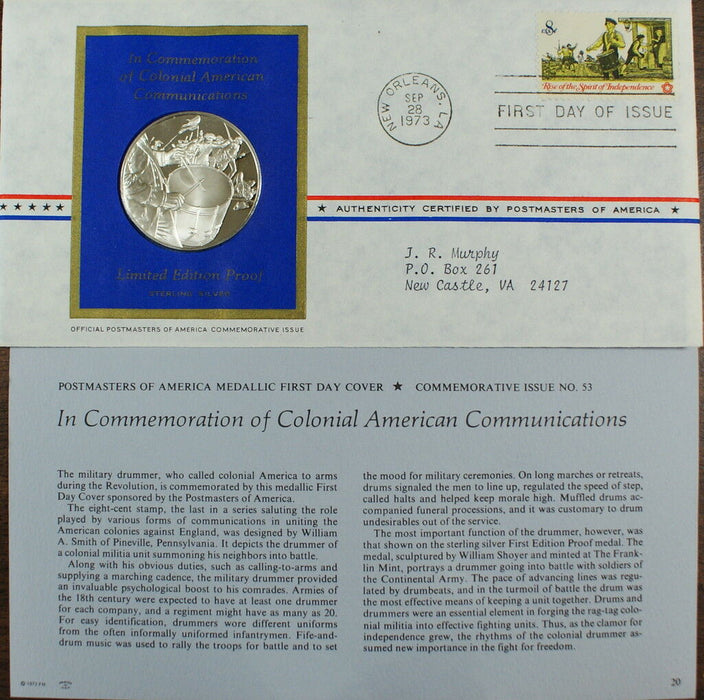 Colonial Communications Commemorative Medal, Silver