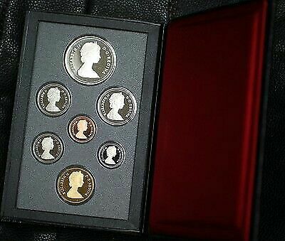 1988 Canada Proof Set 7 Gem Coins in Leather Case Double Dollar Set with Box