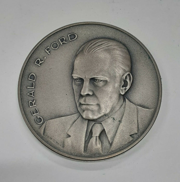 Gerald R. Ford 1974 Inaugural Medal in .999 Fine Silver 63MM by Medallic Art
