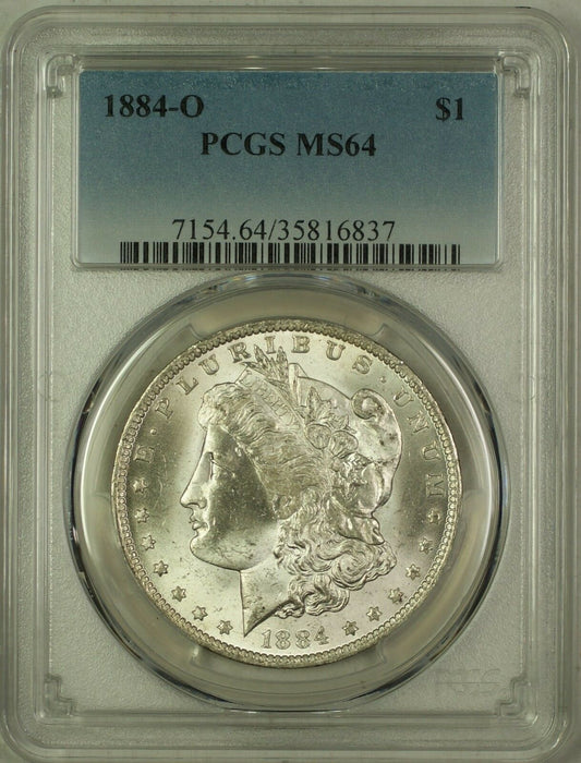 1884-O Morgan Silver Dollar $1 PCGS MS-64 (Better Coin) (5B)