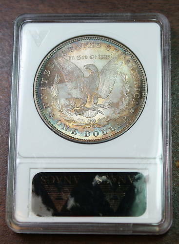 1885 Morgan Silver Dollar Coin, ANACS MS-65 Toned