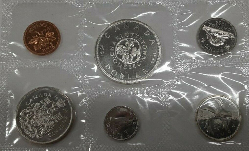 1964 Canada Mint Set Proof Like Uncirculated Coin Set in RCM