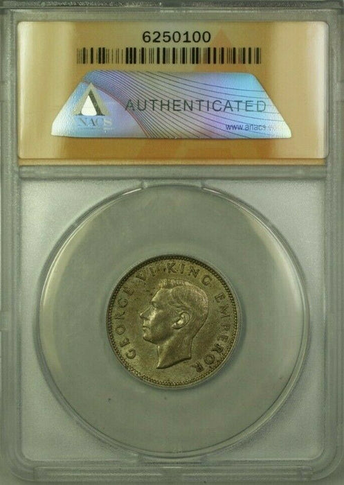 1941 New Zealand 1 Shil Coin ANACS AU 58