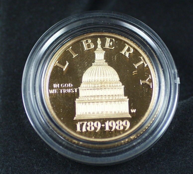 1989 W US Mint Congressional Commemorative Gold $5 Proof Coin