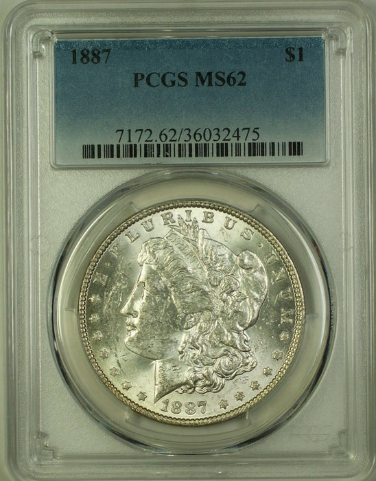 1887 Morgan Silver Dollar $1 PCGS MS-62 (Better Coin) (19C)