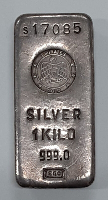 Emirates Gold 32.15 Troy Oz .999 Fine Kilo Silver Bar - See Photos