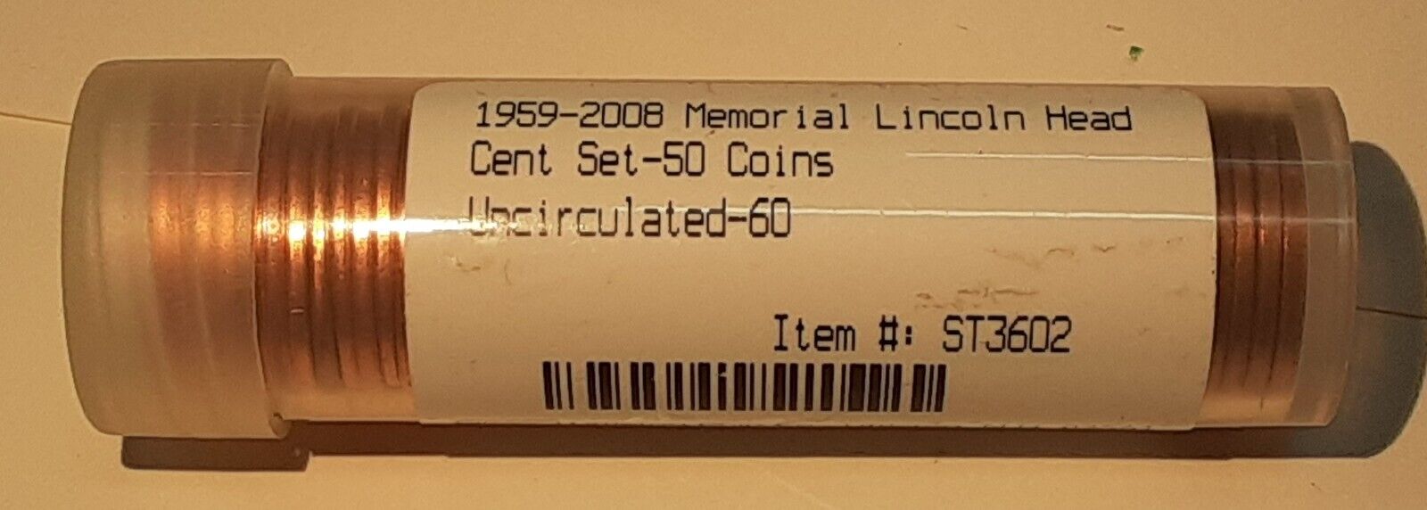 Roll of 50 Lincoln Memorial Cents 1959-2008 BU in Littleton Coin Tube