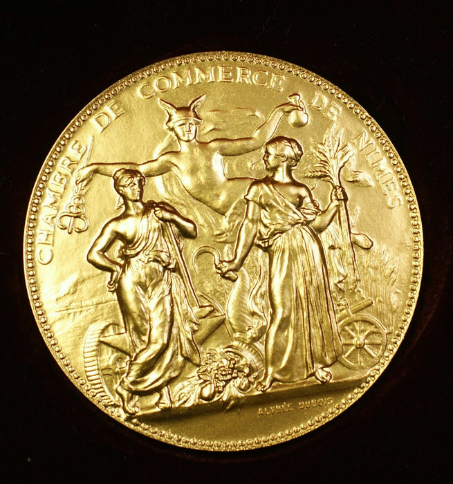 French Chambre De Commerce De Nimnes Brilliant Uncirculated Medal Original Box