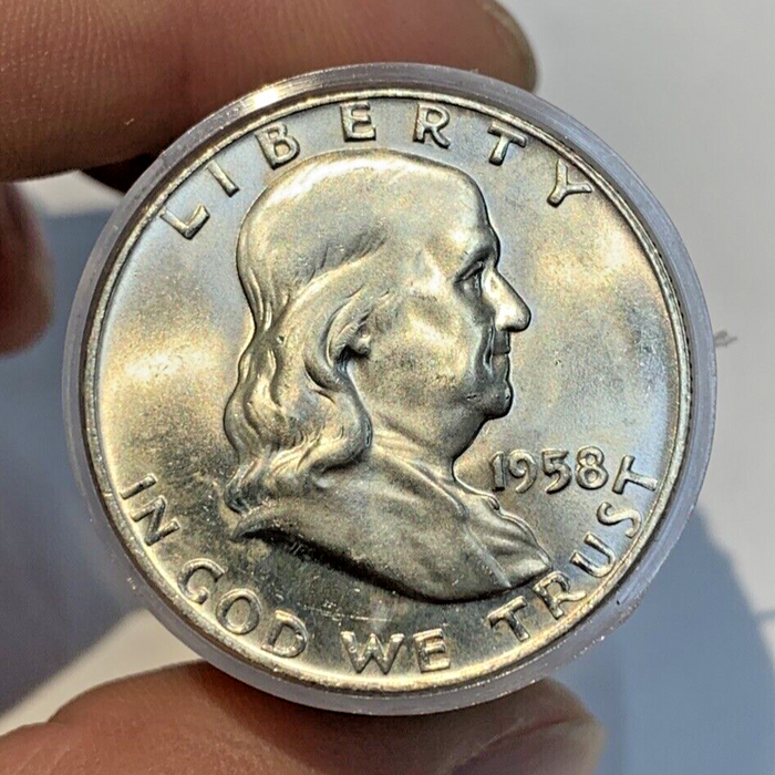 1958-D Franklin Half Dollar BU/UNC Roll-20 Coins