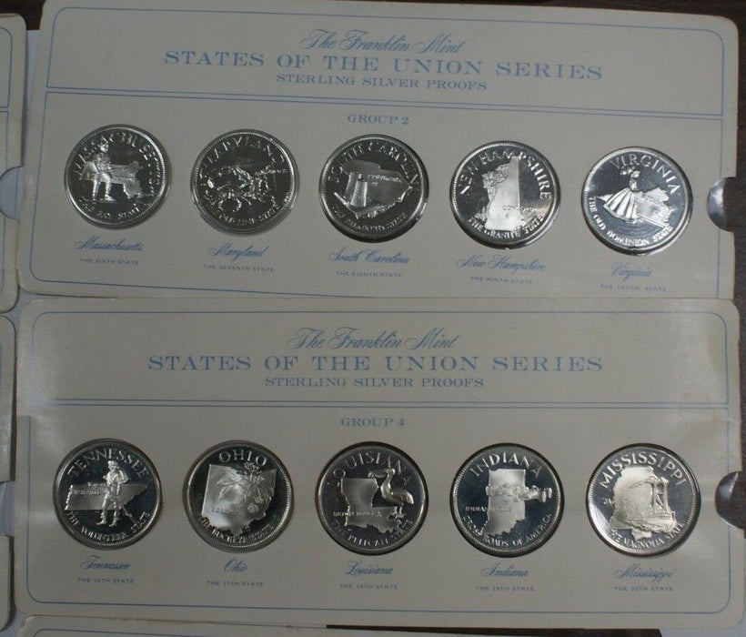 Franklin Mint States of the Union Series 50 Proof Sterling Silver