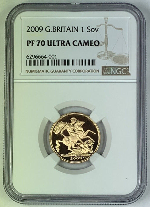 2009 Great Britain Gold Sovereign Coin-NGC PR 70 Ultra Cameo (AN)