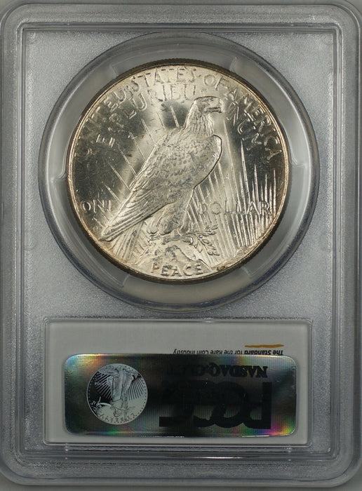 1923-S Circular Die Break Silver Peace Dollar $1 PCGS MS-62 (Better Coin)