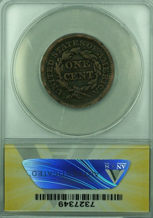 1848 Braided Hair Large Cent  ANACS VF-20 Details Corroded  (43)