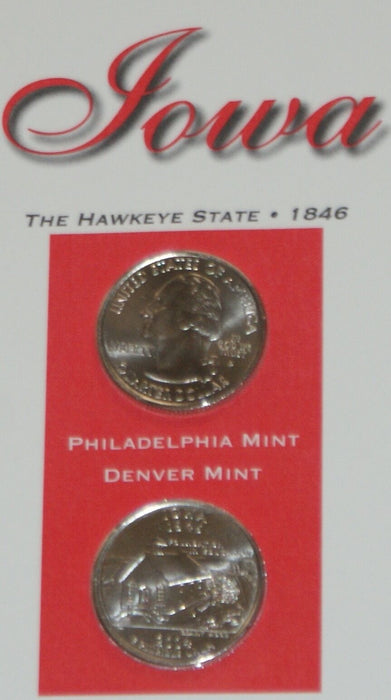 Iowa 2004 P&D Quarter for Anniversery of Statehood Bonus Stamp