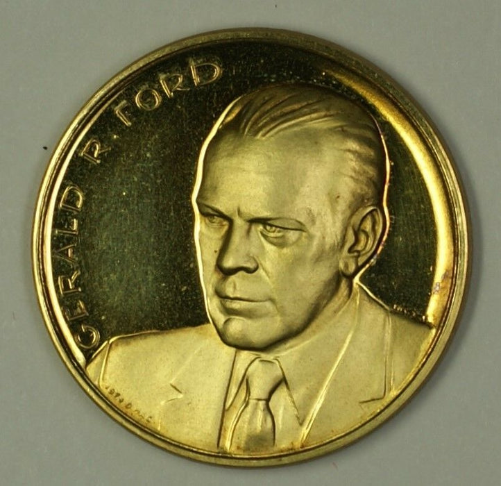 1974 Gerald Ford Official Inaugural 18 Karat Gold Proof Medal in Box with COA
