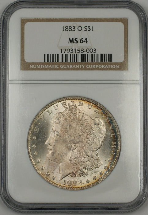 1883-O Morgan Silver Dollar $1 Coin NGC MS-64 *Nicely Toned* (Td)