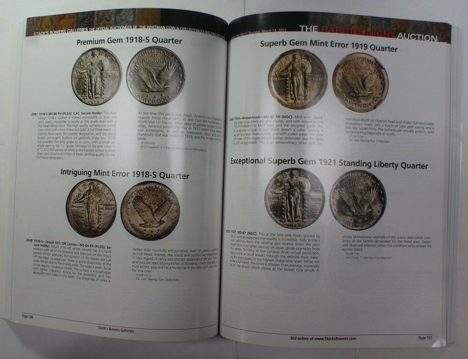 March 13-15 2013 Baltimore U.S. Coin Auction Stack's & Bowers Catalog A204